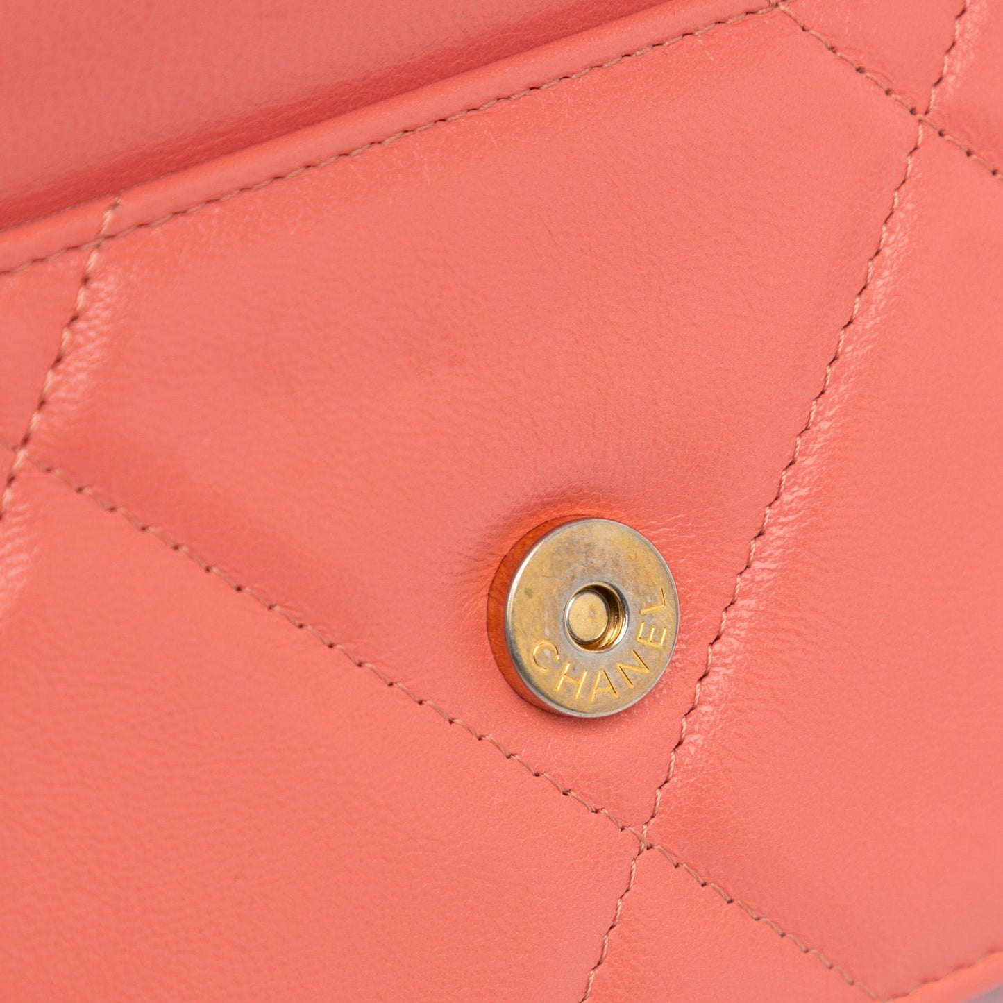 Pink Chanel Quilted Lambskin 19 Wallet on Chain Satchel