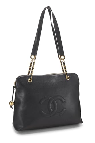 Chanel,  Black Caviar 'CC' Tote Large, Black