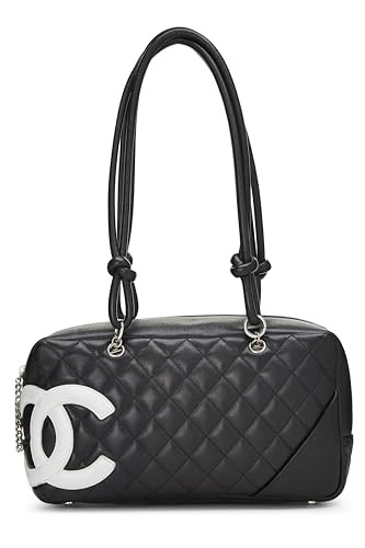 Chanel,  Black Calfskin Cambon Ligne Bowler, Black