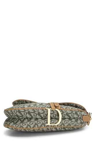 Dior,  Green Trotter Canvas Saddle Bag, Green