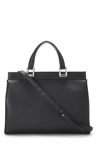 Gucci, Black Leather Zumi Top Handle Bag Medium, Black