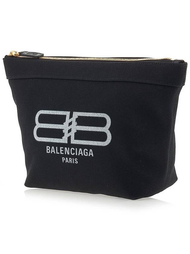 Luxury Balenciaga  Logo Print Jumbo Pouch Bag Black