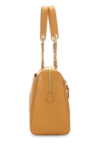 Chanel,  Orange Caviar Zip Tote, Orange