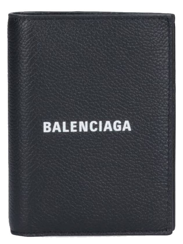Luxury Balenciaga  Cash Vertical Half Wallet Black