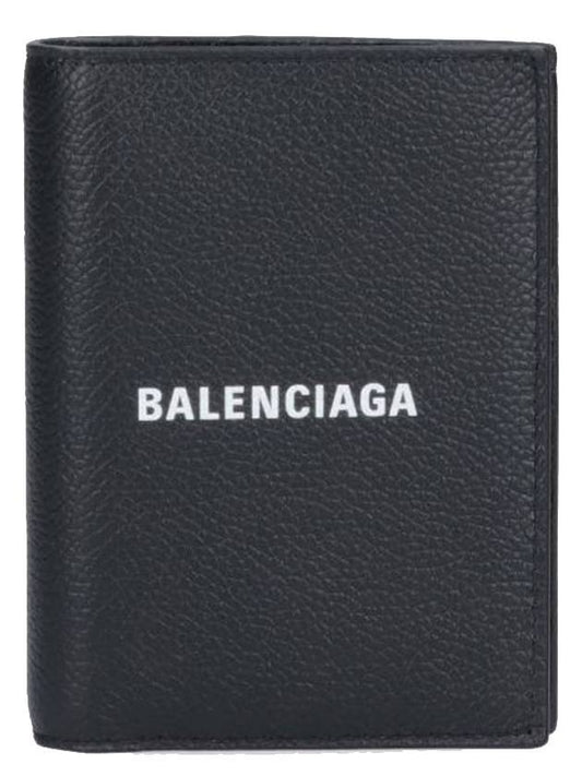 Luxury Balenciaga  Cash Vertical Half Wallet Black