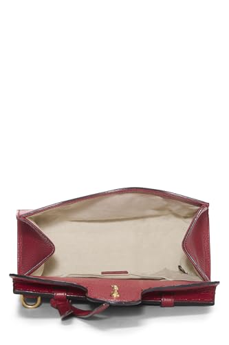 Gucci, Red Leather GG Marmont Top Handle Flap Bag Mini, Red