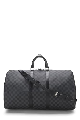 Louis Vuitton,  Damier Graphite Keepall Bandouliere 55, Black