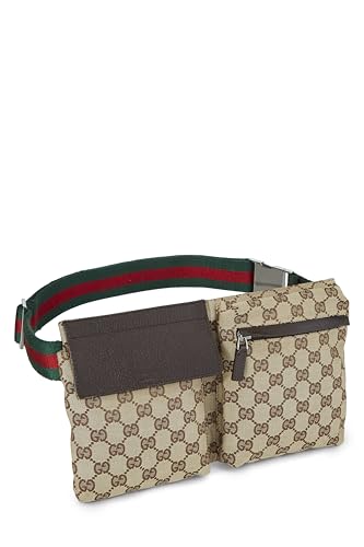 Gucci, Original GG Canvas Double Pocket Waist Pouch, Brown