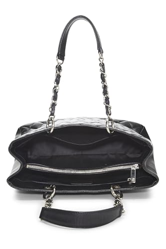 Chanel,  Black Quilted Caviar Grand Shopping Tote (GST), Black