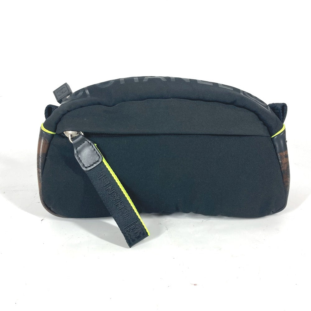 CHANEL Pouch Nylon black Sports CC COCO Mark