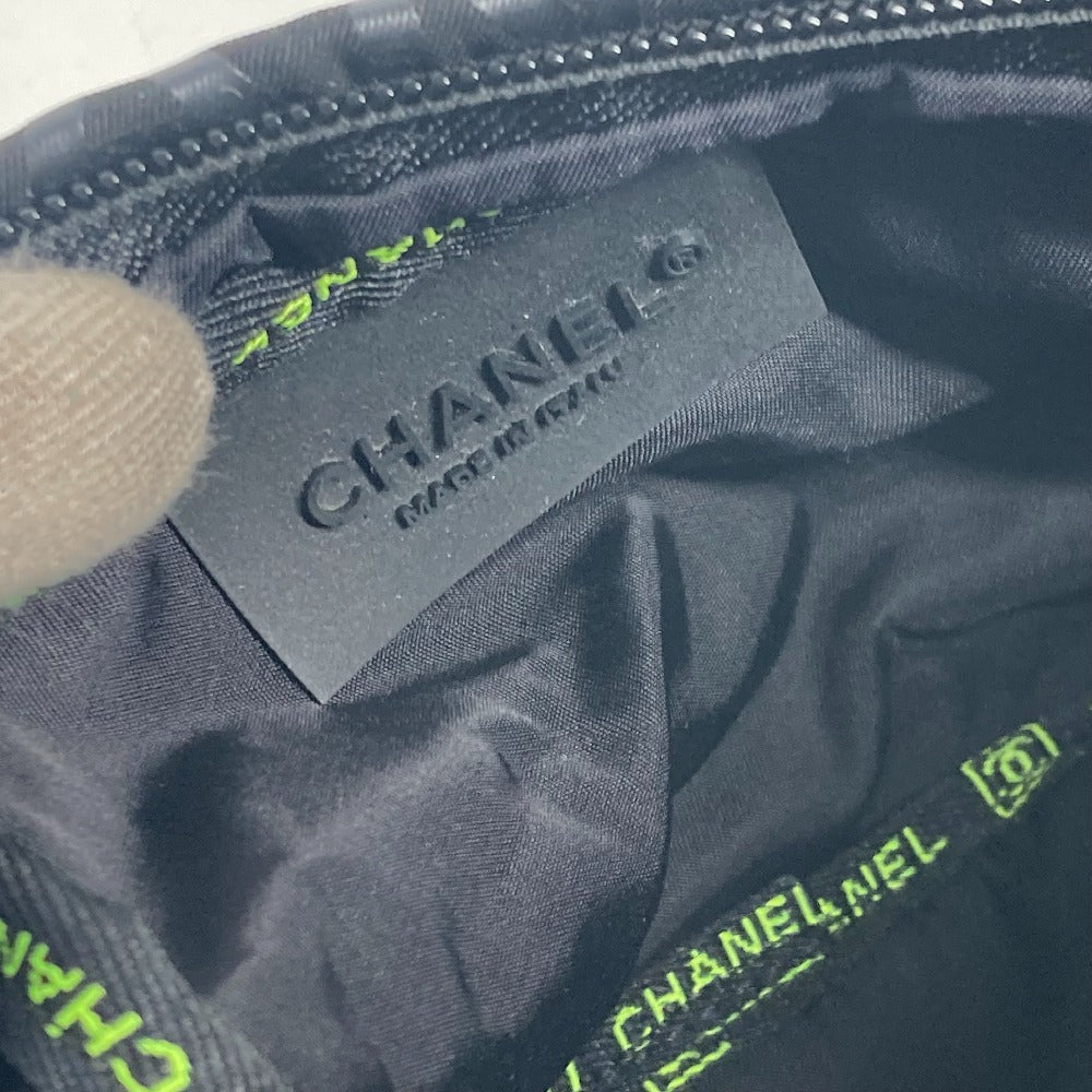 CHANEL Pouch Nylon black Sports CC COCO Mark