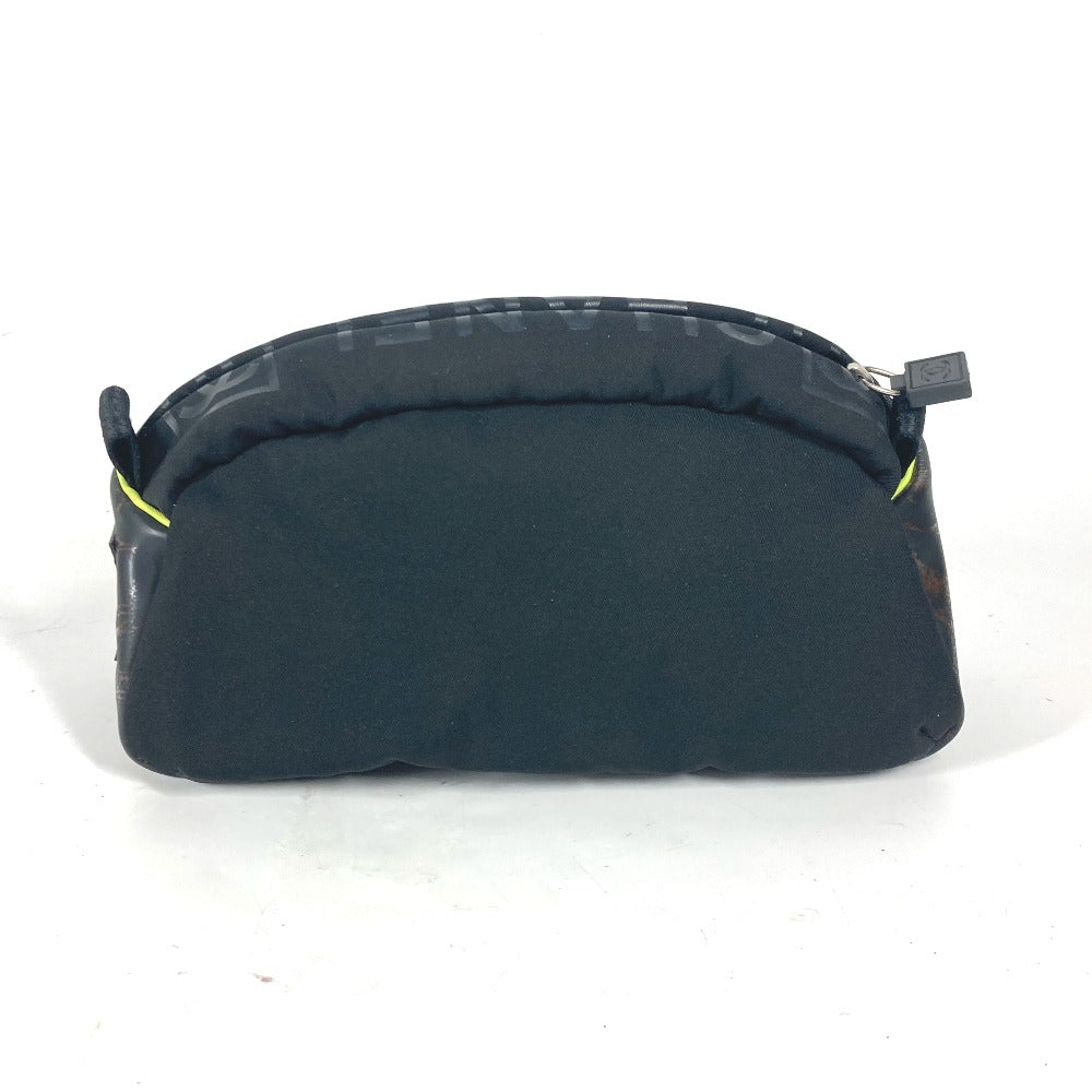 CHANEL Pouch Nylon black Sports CC COCO Mark