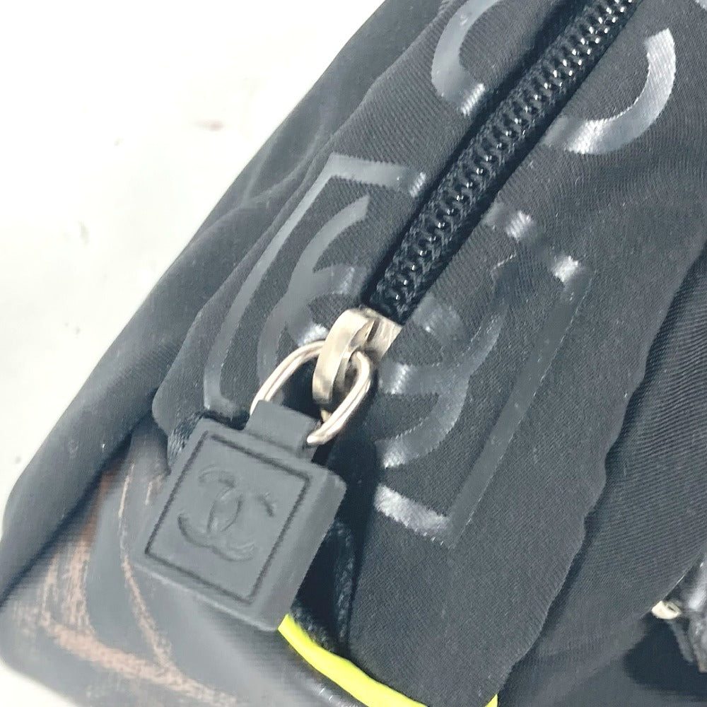 CHANEL Pouch Nylon black Sports CC COCO Mark