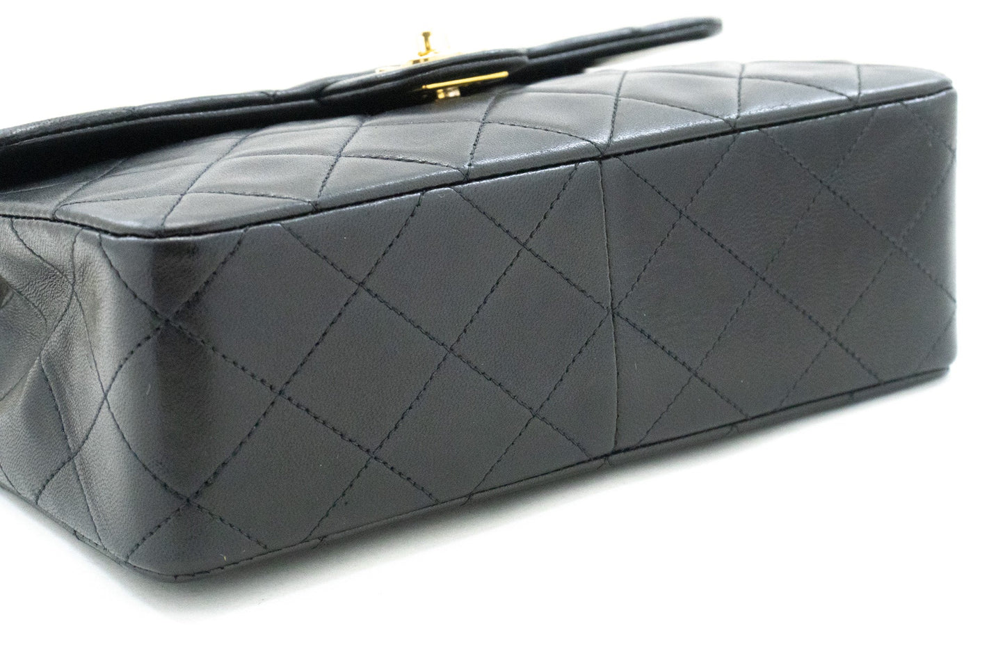 Top Quality Chanel Mini Square Small Chain Shoulder Bag Crossbody Black Lamb