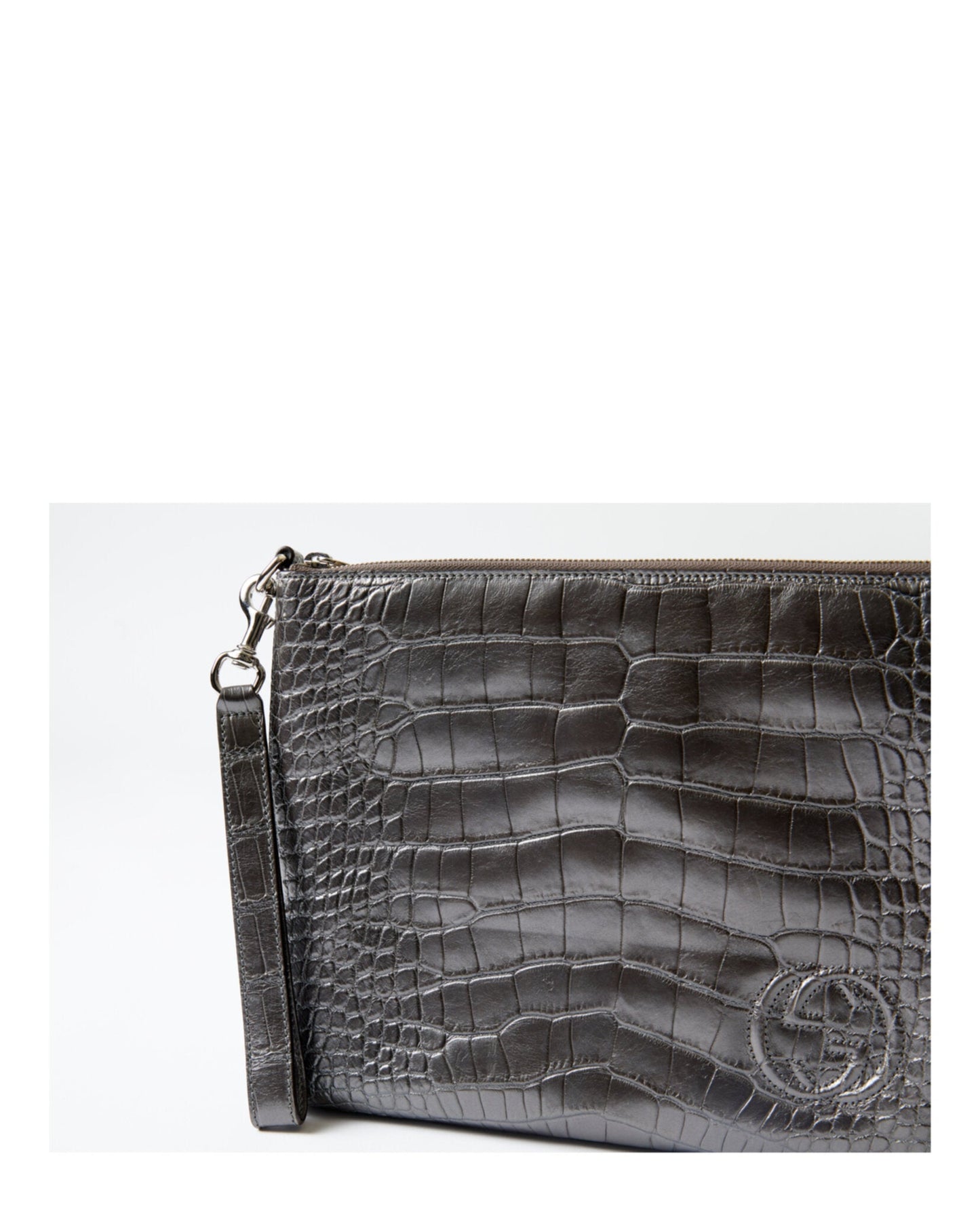 Gucci Unisex-Adult Small Crocodile Leather Envelope Pouch