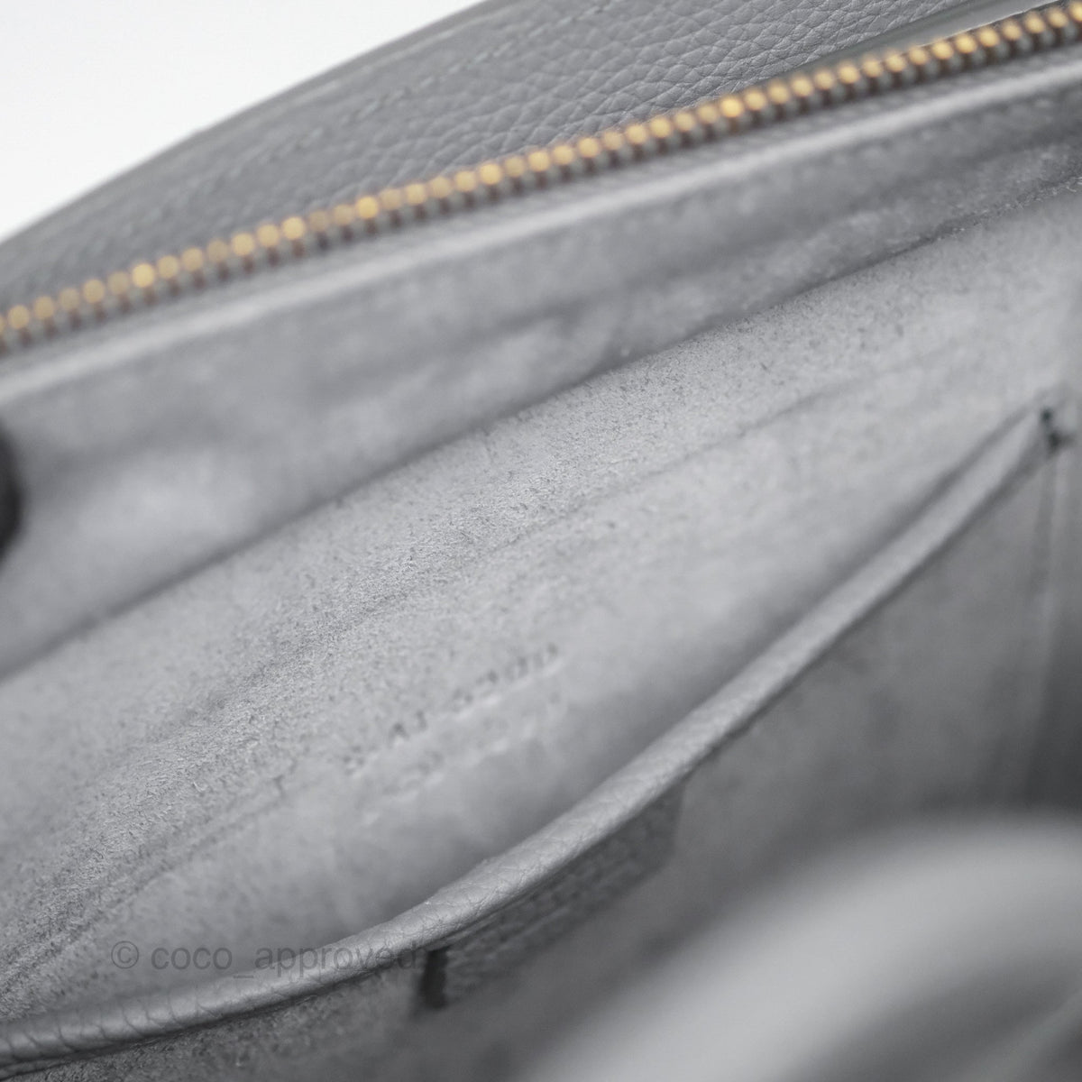 Celine Nano Luggage Bag Grey Drummed Calfskin
