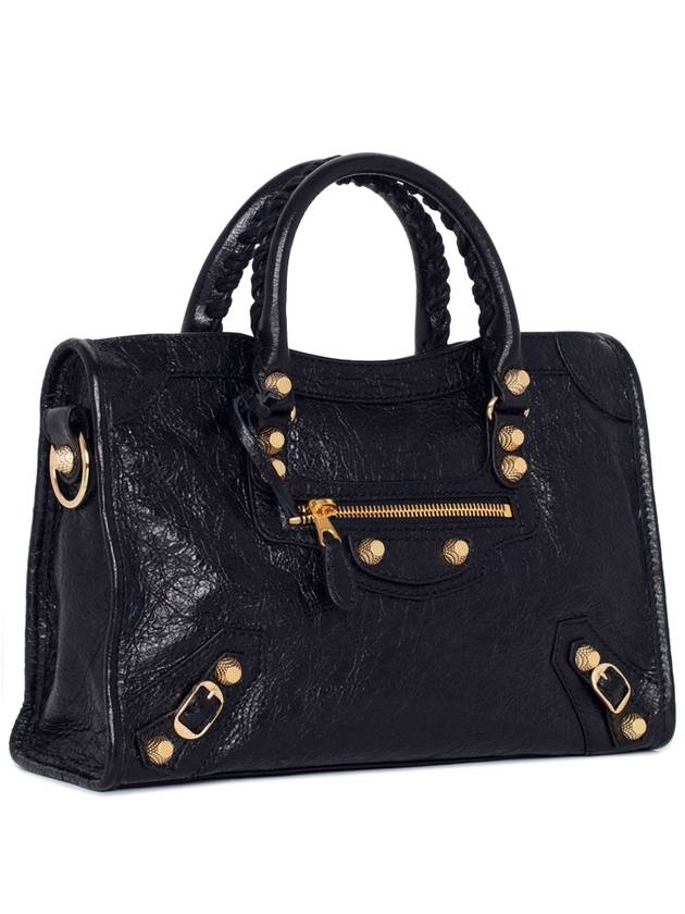 Luxury Balenciaga  Giant Motor City Small Shoulder Bag Black Gold