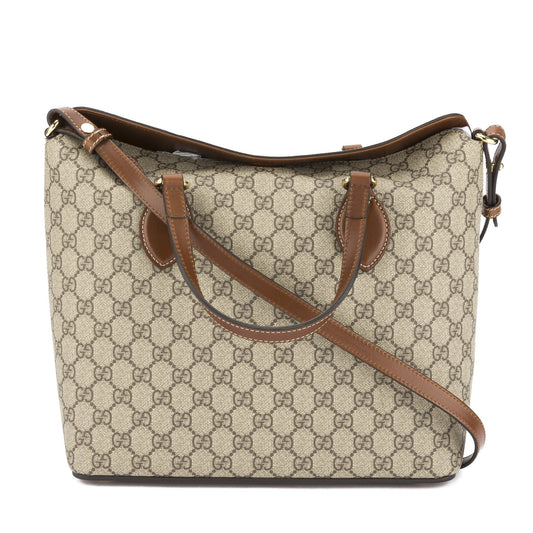 G*G Beige and Ebony GG Supreme Tote Bag (New with Tags)