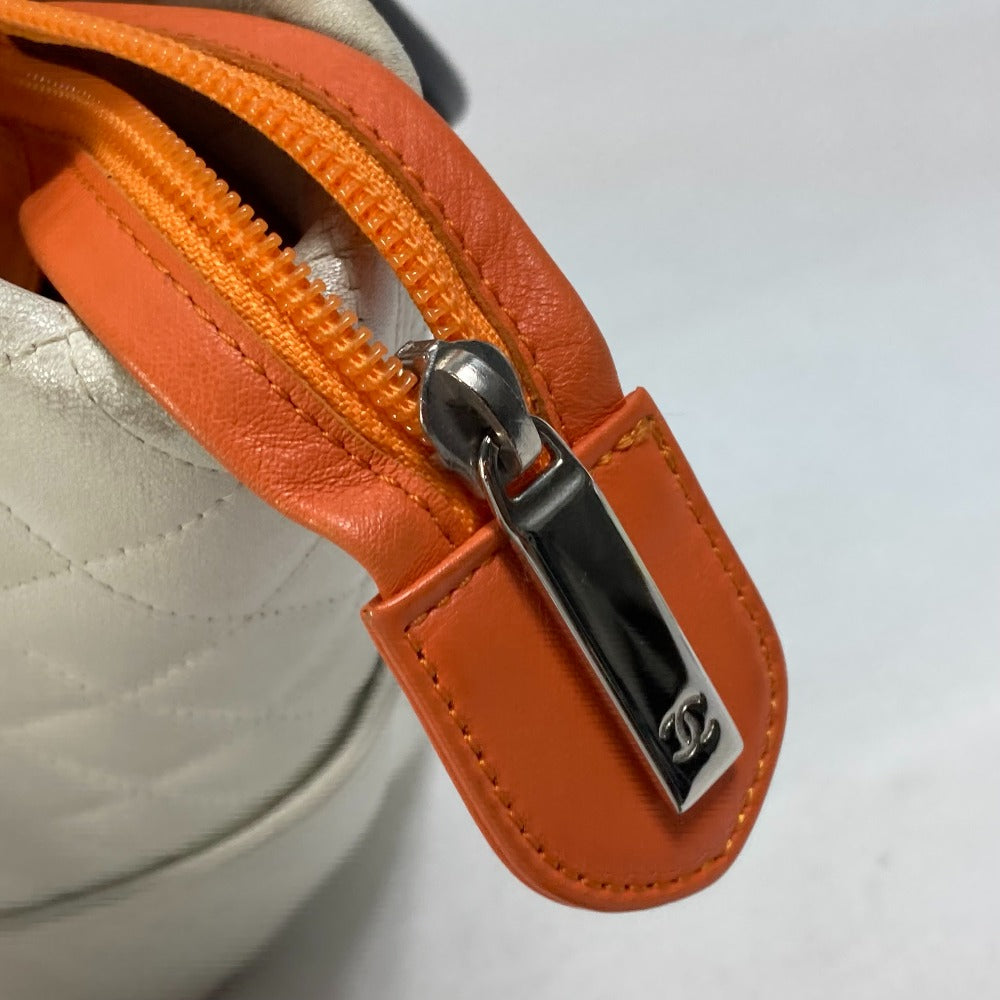 CHANEL Tote Bag A25167 lambskin white Cambon line CC COCO Mark Women Used