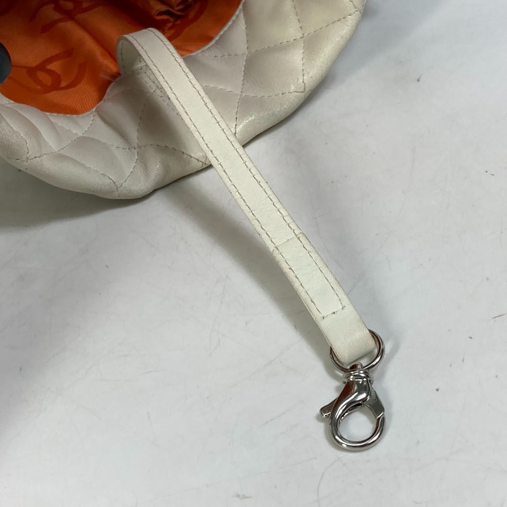 CHANEL Tote Bag A25167 lambskin white Cambon line CC COCO Mark Women Used