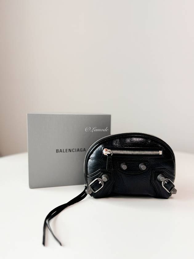 Luxury Balenciaga  Le Cagole Small Cosmetic Pouch Bag Black