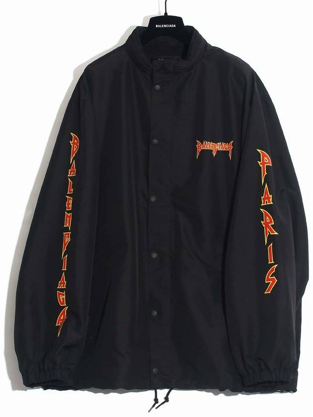Luxury Balenciaga  Artwork Print Windbreak Black