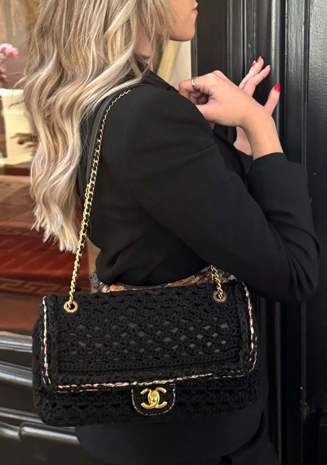 Chanel - Sac à crochet noir