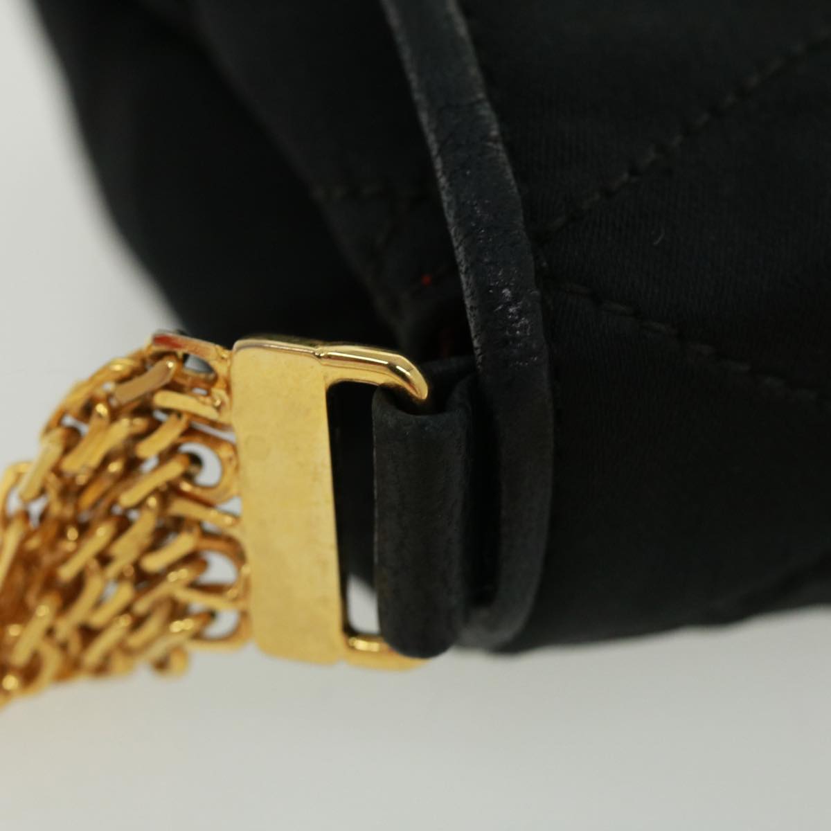 Top Quality Chanel Matelasse Chain stone Shoulder Bag Black CC Auth 32695A