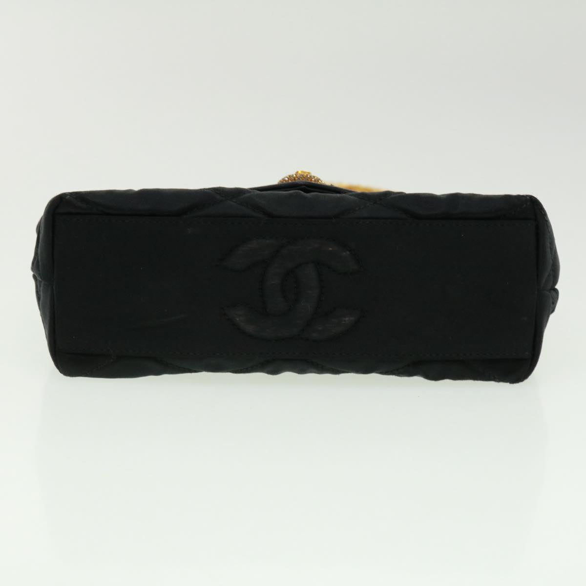 Top Quality Chanel Matelasse Chain stone Shoulder Bag Black CC Auth 32695A