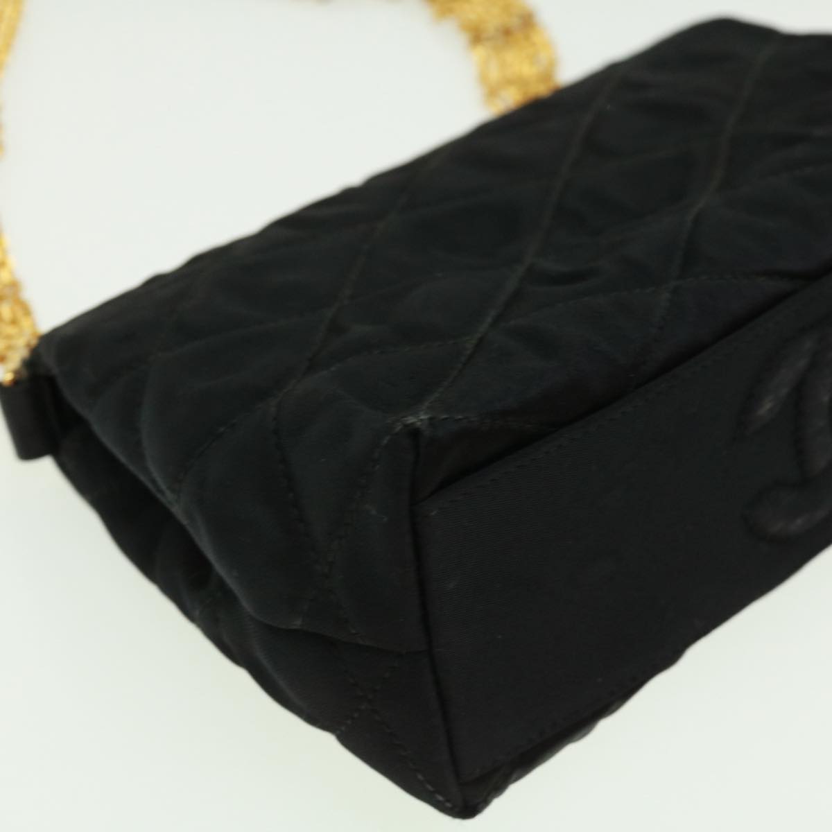 Top Quality Chanel Matelasse Chain stone Shoulder Bag Black CC Auth 32695A