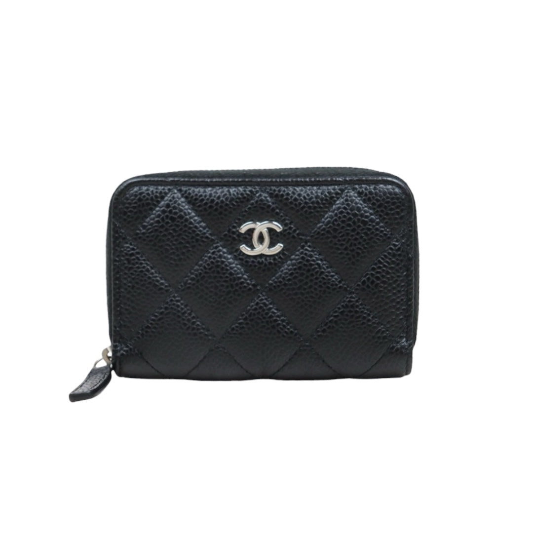 Very Good ( Rank A) ｜CHANEL Caviar Skin Calf Leather Coin Purse Black Made In 2020 Year｜25052911