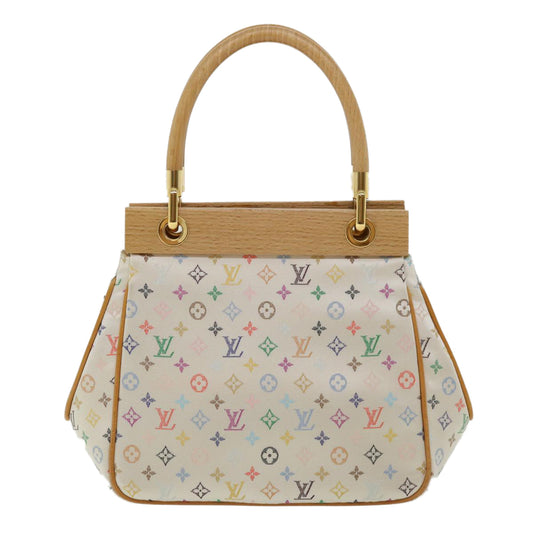 LOUIS VUITTON Monogram Multicolor Abelia Hand Bag Satin White M92936 LV 32798A