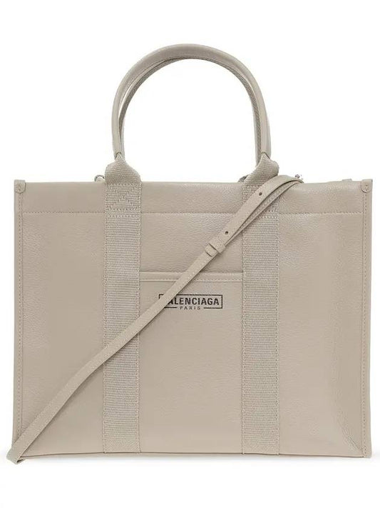 Luxury Balenciaga  Hardware Medium Grain Calfskin Tote Bag Beige