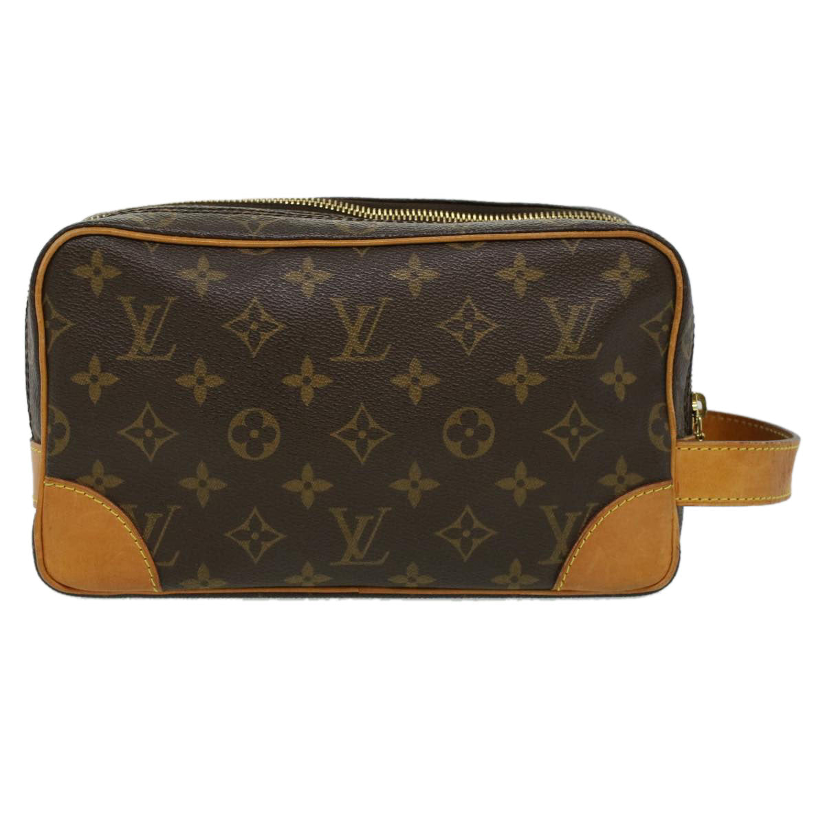 LOUIS VUITTON Monogram Double fastener Clutch Bag SPO LV Auth 32889A