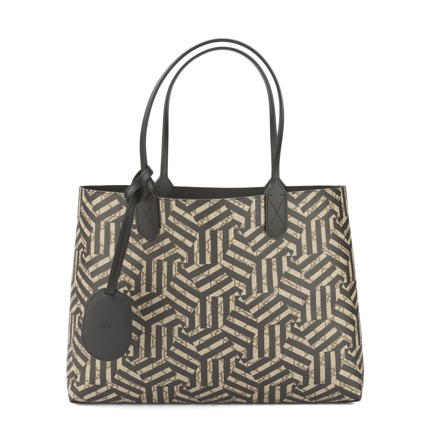 G*G Black Leather Reversible GG Caleido Medium Tote (New with Tags)