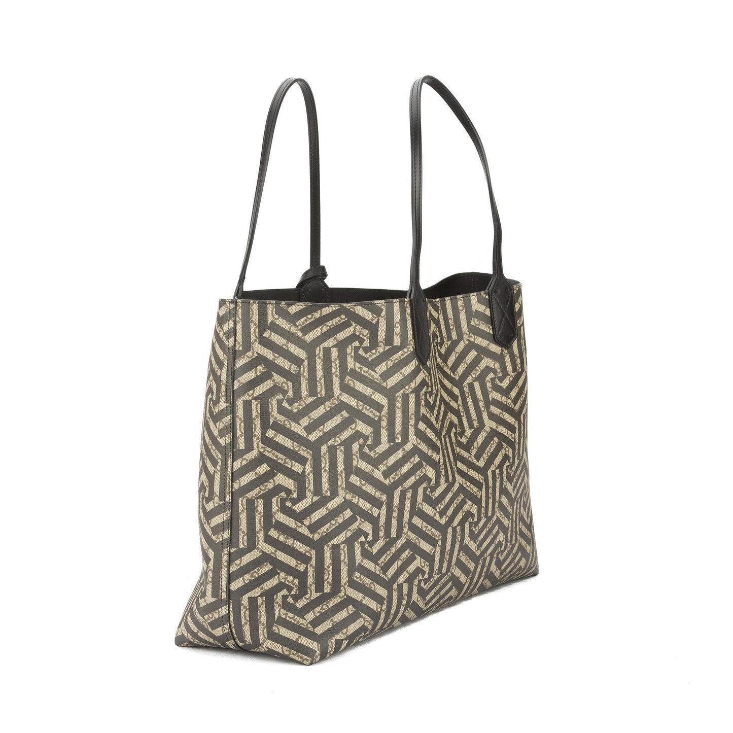 G*G Black Leather Reversible GG Caleido Large Tote (New with Tags)