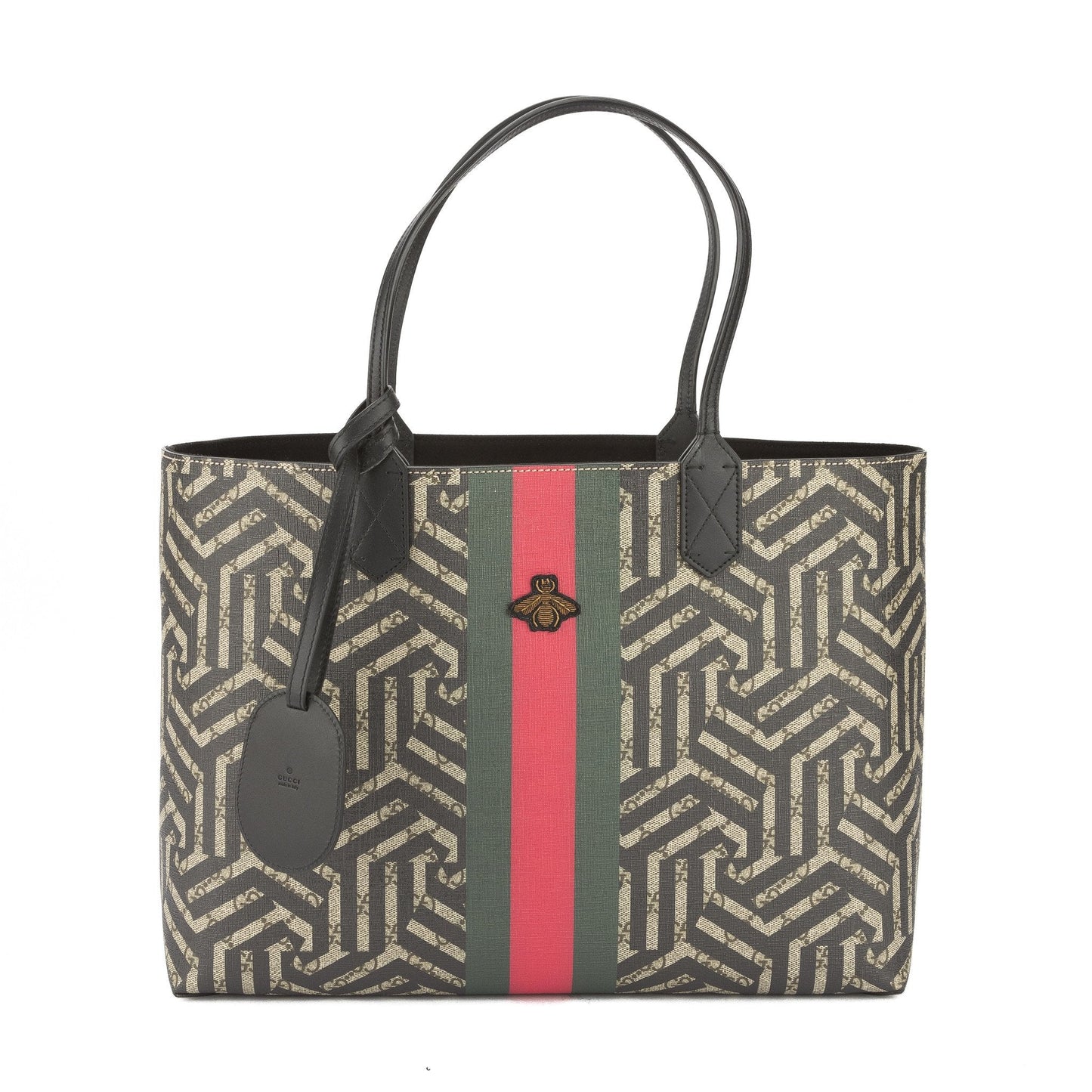 G*G Beige and Ebony GG Caleido Web Tote (New with Tags)