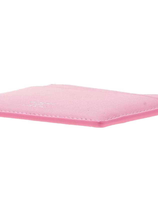 Luxury Balenciaga  Logo Calfskin Card Wallet Pink