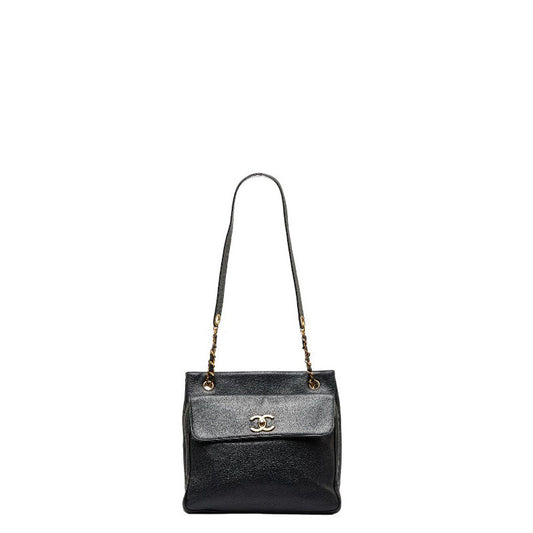 Chanel Cocomark Gold  Chain houlder Bag  Bag Black Caviar S  Chanel