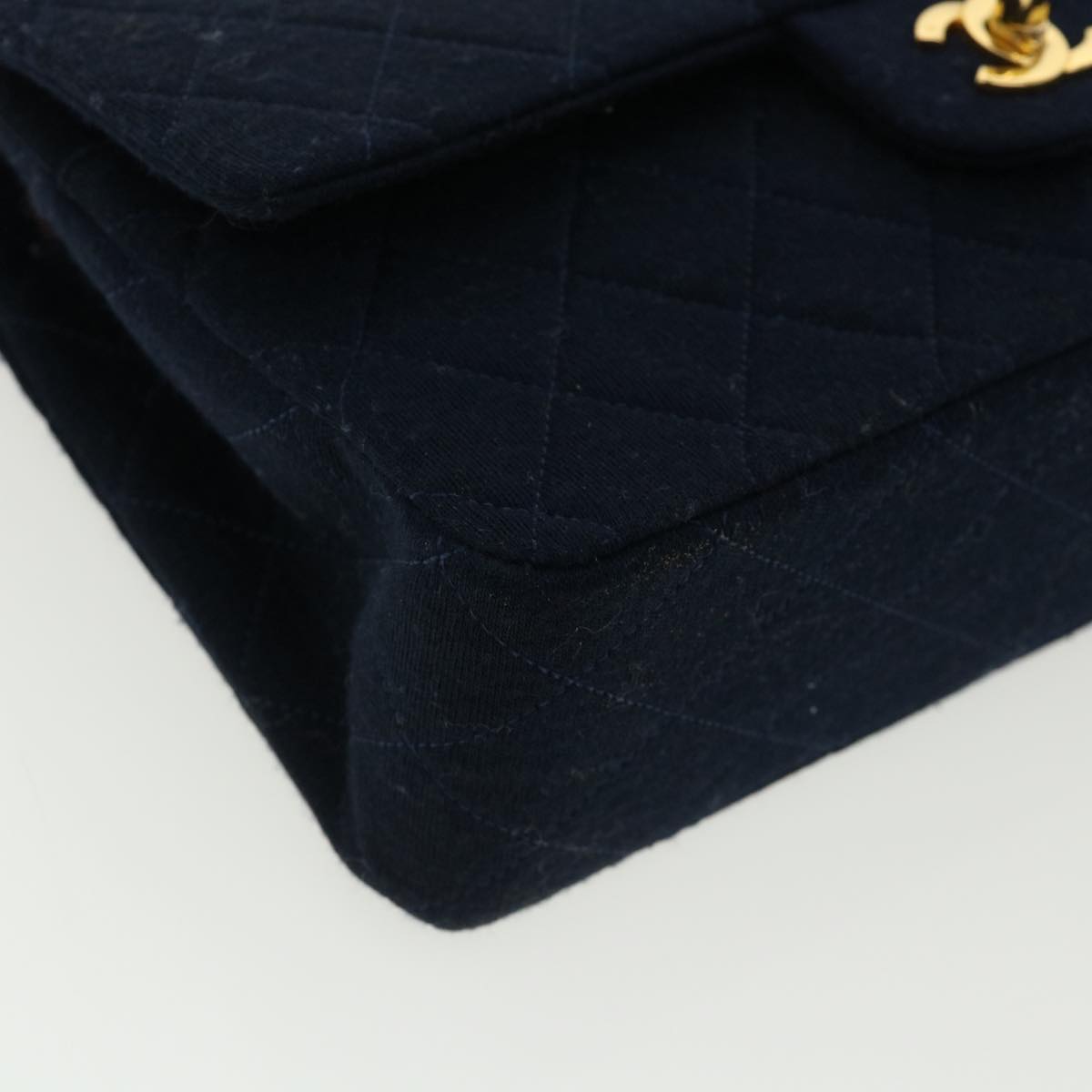 Top Quality Chanel Matelasse 25 Shoulder Bag cotton Black CC Auth 33162