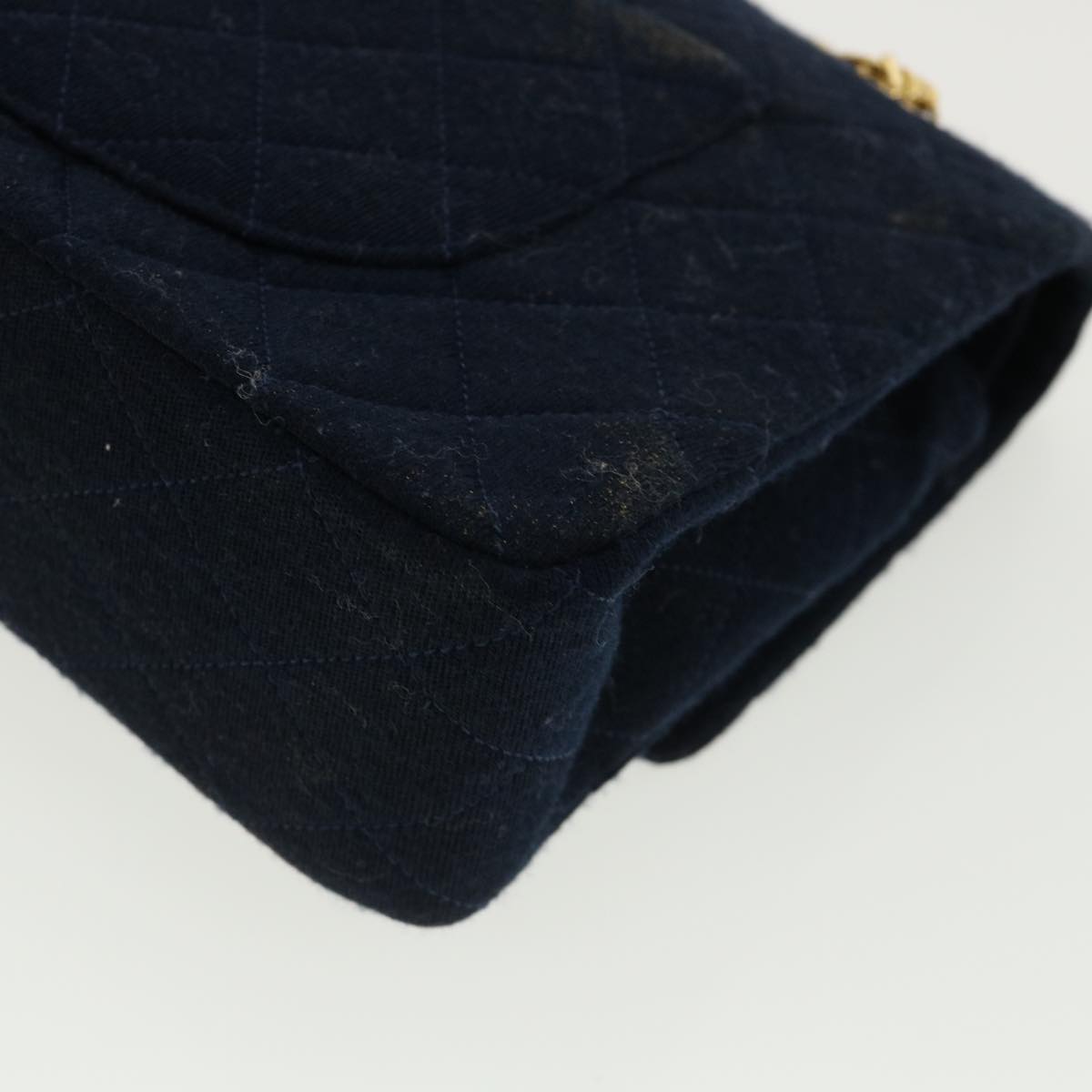 Top Quality Chanel Matelasse 25 Shoulder Bag cotton Black CC Auth 33162