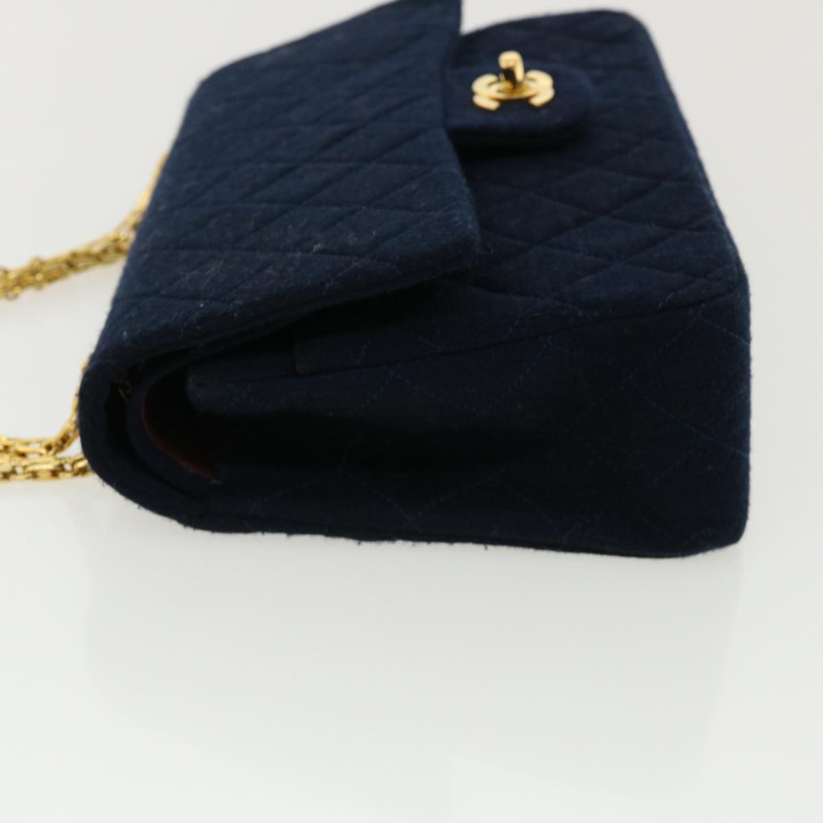 Top Quality Chanel Matelasse 25 Shoulder Bag cotton Black CC Auth 33162