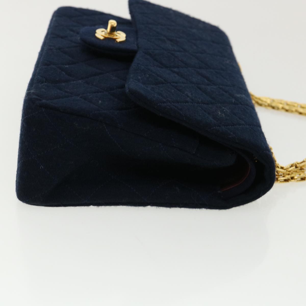 Top Quality Chanel Matelasse 25 Shoulder Bag cotton Black CC Auth 33162