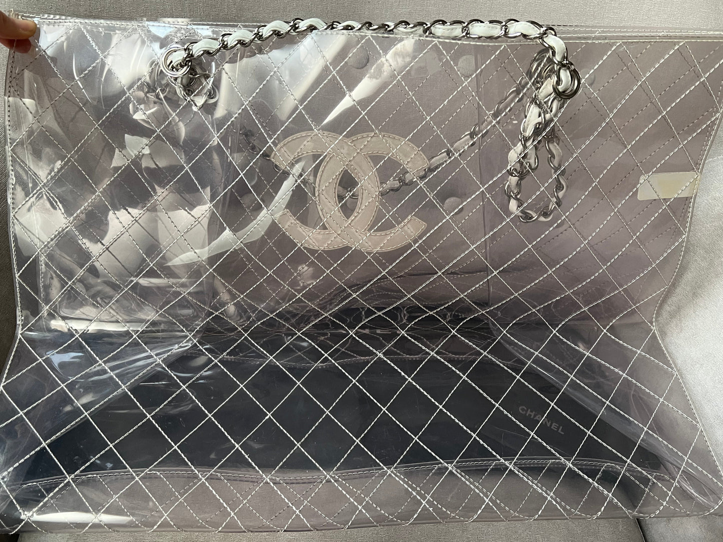 Chanel Quilted Large See Through CC Tote