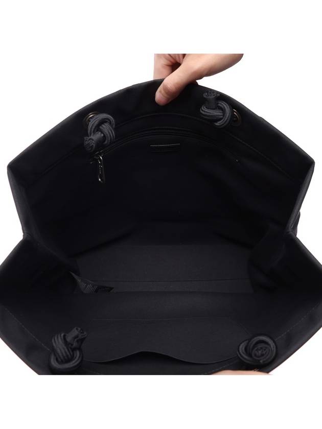 Luxury Balenciaga  Explorer Embroidered Logo Tote Bag Black