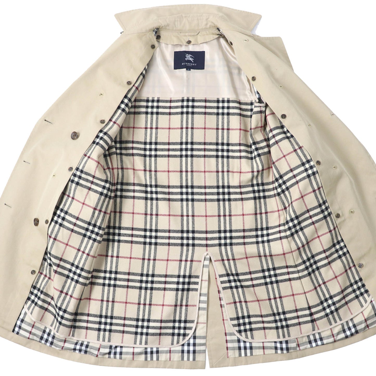 Burberry London Nova check cotton wool lining trench coat