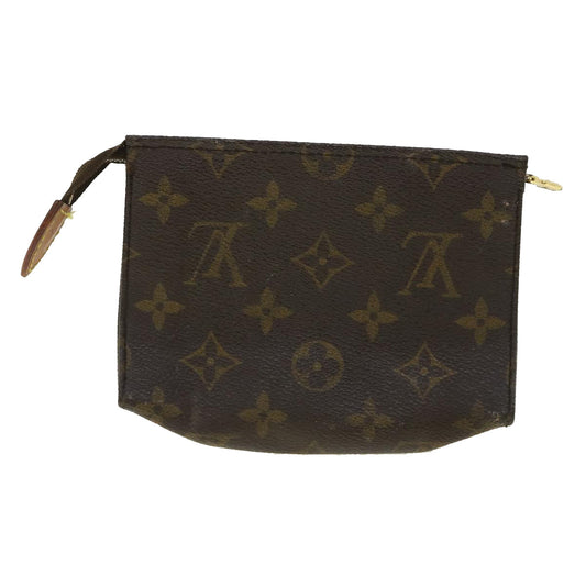 LOUIS VUITTON Monogram Poche Toilette 15 Pouch M47546 LV Auth 33831