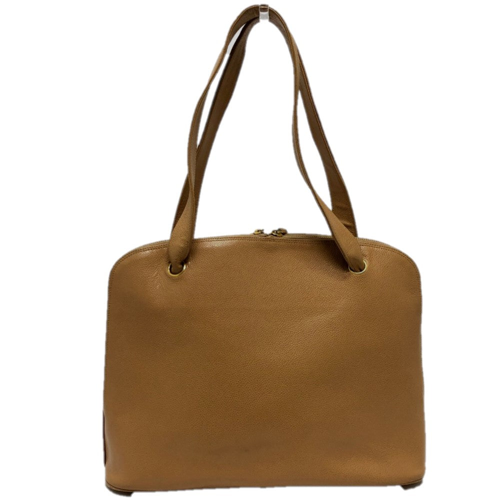 CHANEL Tote Bag Caviar skin beige Coco ball COCO Mark Women Used