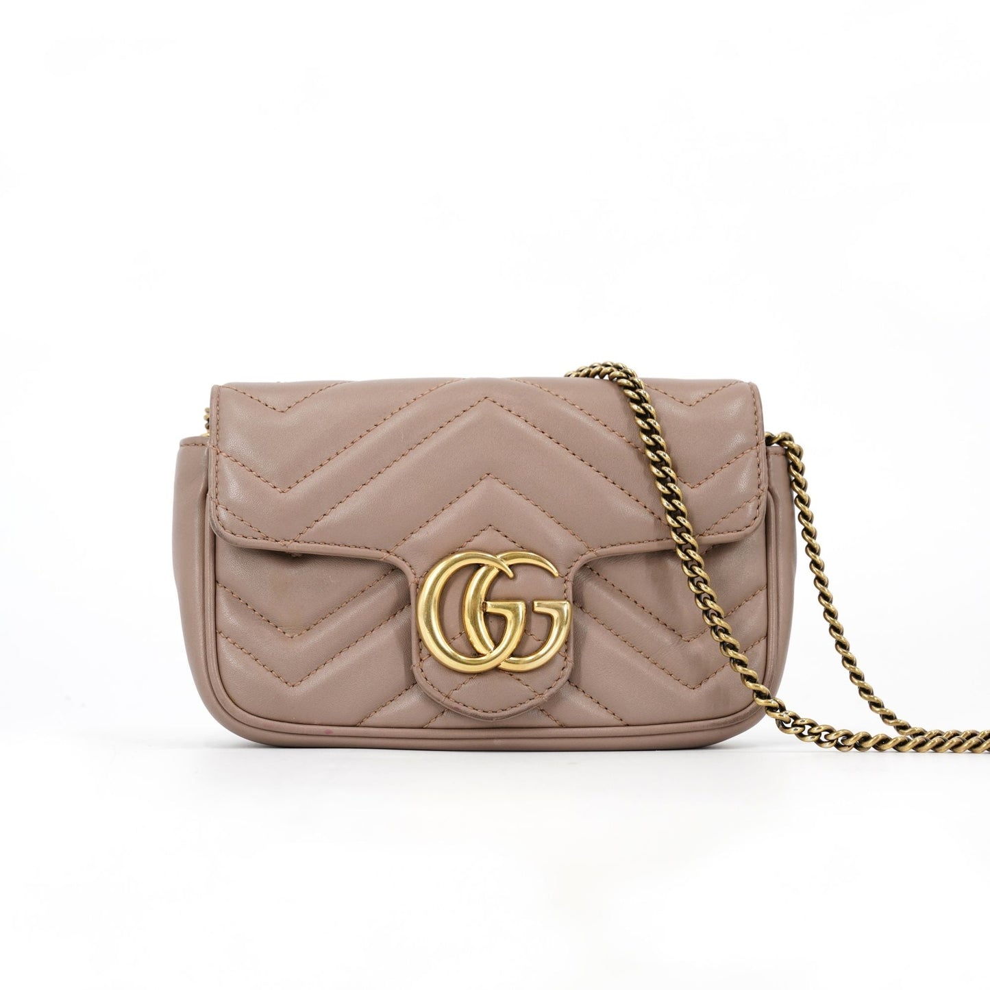 Gucci Super Mini GG Marmont Matelasse Crossbody Bag - '10s