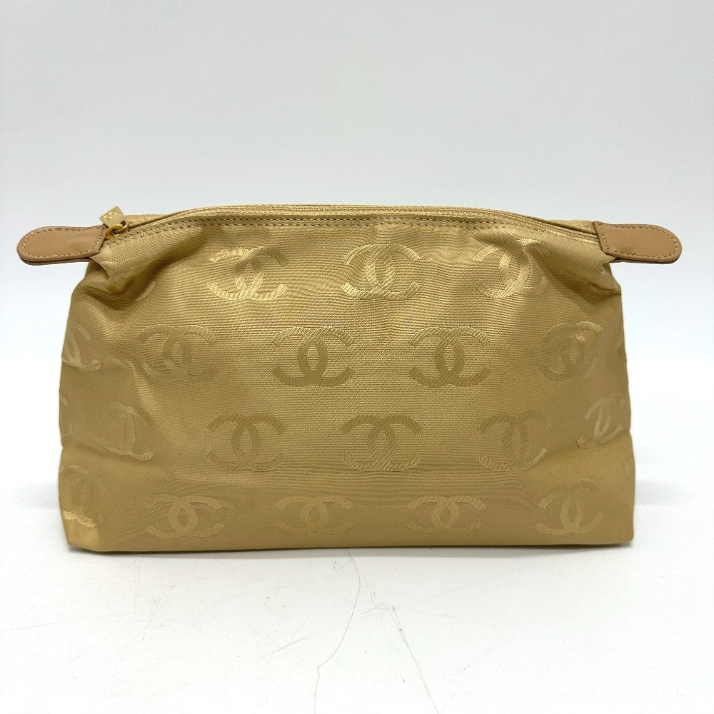 CHANEL Tote Bag Calfskin beige Wild stitch Women Used
